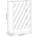 vidaXL Porte-parapluie jaune moutarde 28 x 12 x 41 cm Acier