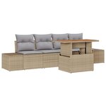 vidaXL Ensemble de salle à manger pour jardin avec coussin Beige  Gris