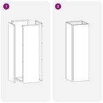 vidaXL Porte-parapluie Blanc 15 5 x 15 5 x 49 cm Métal