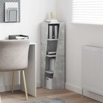 vidaXL Meuble d'angle Blanc 27 5x27x102cm Bois d'ingénierie