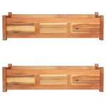 vidaXL Lits surélevés de jardin 2 Pièces Bois d'acacia 100x30x25 cm
