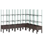 vidaXL Jardinière avec treillis marron 200x160x142 5 cm PP