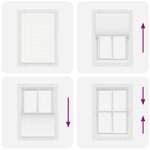 vidaXL Store plissé blanc 85x150 cm largeur du tissu 84 4 cm polyester