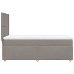 vidaXL Sommier à lattes de lit avec matelas Taupe 80x200 cm Tissu