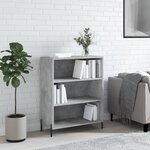 vidaXL Armoire à étagères gris béton 69 5x32 5x90 cm bois d'ingénierie