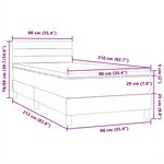 vidaXL Sommier à lattes de lit avec matelas rose 90x210 cm velours