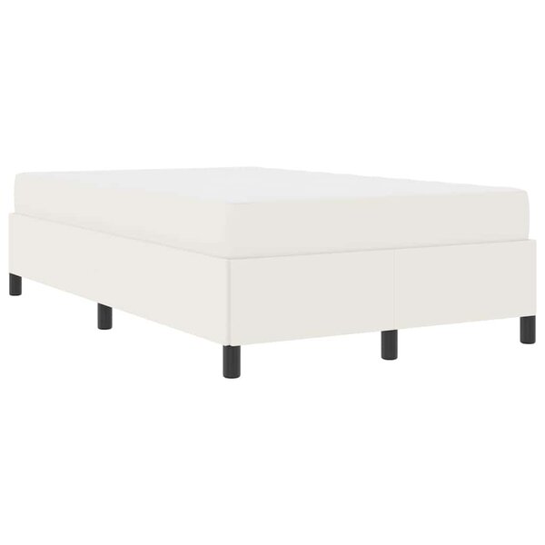 vidaXL Cadre de lit Autre Crème 120 x 190 cm Tissu en velours côtelé