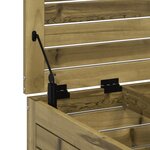 vidaXL Repose-pied de jardin avec coussin bois de pin imprégné