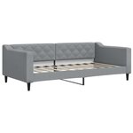 vidaXL Lit de jour avec gigogne et matelas gris clair 80x200 cm tissu
