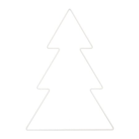 Sapin métallique blanc 20 5 x 28 5 cm