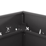 vidaXL Braise Noir 60 x 60 x 30 cm Acier