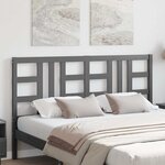 vidaXL Tête de lit Gris 146x4x100 cm Bois massif de pin