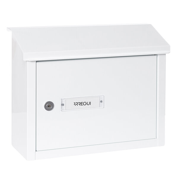 Boîte aux lettres en aluminium pour porte mur V4061 fente 33 x 4 cm Blanc