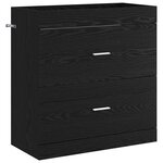 vidaXL Meuble sous lavabo de salle de bain Chêne noir