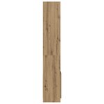 vidaXL Buffet haut chêne artisanal 92x33x180 cm bois d'ingénierie