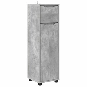 vidaXL Cabinet de salle de bain Gris béton 30 5 x 30 x 101 cm