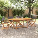 vidaXL Chaises de jardin pliables lot de 4 gris foncé tissu