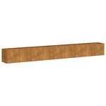vidaXL Jardinière rouillé 360x40x40 cm acier inoxydable