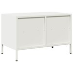vidaXL Meuble TV blanc 68x39x43 5 cm acier laminé à froid