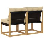 vidaXL 2 Pièce Sofa de milieu extérieur