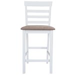 vidaXL Chaises de bar lot de 2 blanc tissu