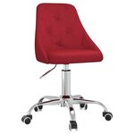 vidaXL Chaise pivotante de salle à manger Rouge bordeaux Tissu