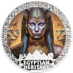 Pièce de monnaie en Argent 10 Dollars g 31.1 (1 oz) Millésime 2025 Egyptian Heritage BASTET