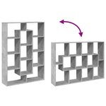 vidaXL Bibliothèque gris béton 102x29x143 cm bois d'ingénierie