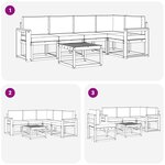 vidaXL Ensemble de canapés d'extérieur 6 pc Gris Naturel et Clair