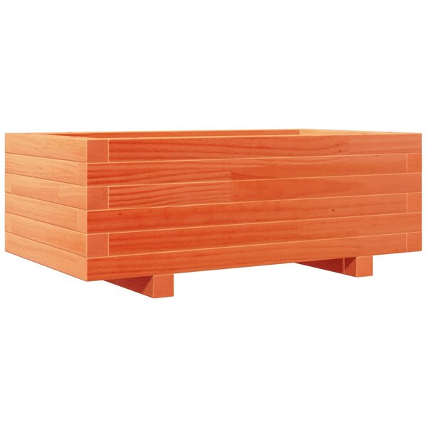 vidaXL Jardinière cire marron 70x40x26 5 cm bois de pin massif