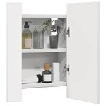 vidaXL Armoire salle de bain à miroir LED Blanc 40x12x45 cm Acrylique