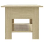 vidaXL Table basse chêne sonoma 102x55x42 cm bois d'ingénierie