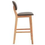vidaXL Tabourets de bar lot de 2 taupe tissu
