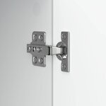 vidaXL Meuble TV 99 x 34 5 x 50 cm Blanc brillant Bois d'ingénierie