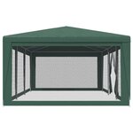 vidaXL Tente de fête avec 8 parois latérales en maille Vert 9x4 m PEHD