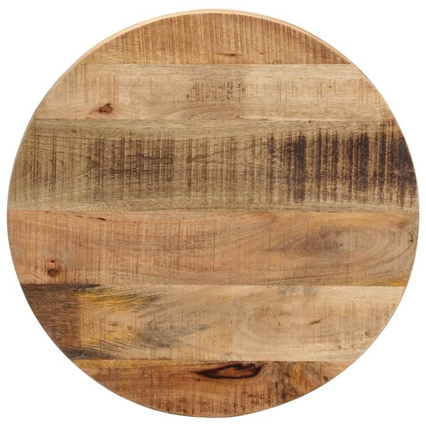 vidaXL Dessus de table Ø 60x3 8 cm rond bois massif de manguier brut