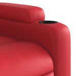 vidaXL Fauteuil inclinable Rouge Similicuir