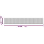 vidaXL Tapis rectangulaire naturel 60x400 cm bambou