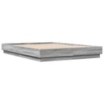 vidaXL Cadre de lit sonoma gris 140x200 cm bois d'ingénierie