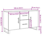 vidaXL Buffet vieux bois 100x36x60 cm bois d'ingénierie