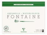 Bloc Fontaine 25F torchon 30x40 300g encollé 4 côtés CLAIREFONTAINE