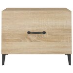 vidaXL Tables basses avec pieds en métal 2 Pièces Chêne sonoma 50x50x40cm
