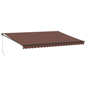 vidaXL Auvent manuel rétractable marron 500x300 cm