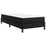 vidaXL Lit avec matelas Noir 90 x 190 cm Faux cuir