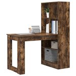 vidaXL Bureau Chêne fumé 122 x 67 x 145 cm Bois d'ingénierie