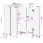 vidaXL Buffet Finition Lavage Blanc 60 x 33 x 75 cm
