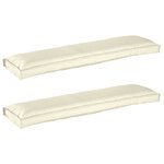 vidaXL Coussins de palette pour banc 2 Pièces Crème 150x40x8 cm Tissu Oxford