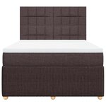 vidaXL Sommier à lattes de lit avec matelas Marron foncé 160x200 cm