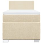 vidaXL Sommier à lattes de lit avec matelas Crème 80x200 cm Tissu