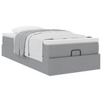 vidaXL Cadre de lit ottoman avec matelas gris clair 80x200 cm tissu